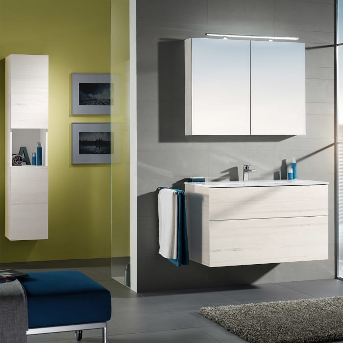 Sanipa 3way Hochschrank 40 cm, 1 offenes Fach, 2 Türen mit Türanschlag rechts, mit Push to open