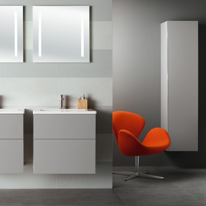 Sanipa 3way Hochschrank 40 cm, 1 Tür mit Türanschlag rechts und Innenspiegel