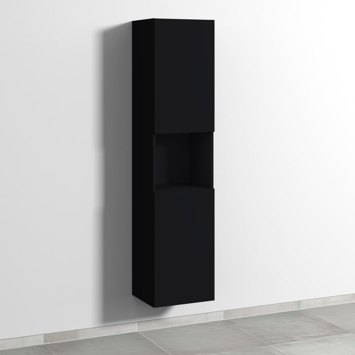 Sanipa 3way Hochschrank 40 cm, 1 offenes Fach, 2 Türen mit Türanschlag rechts, mit Push to open