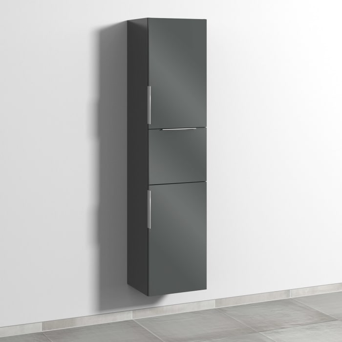 Sanipa 3way Hochschrank 40 cm, 2 Türen mit Türanschlag rechts, mit Aufsatzgriff