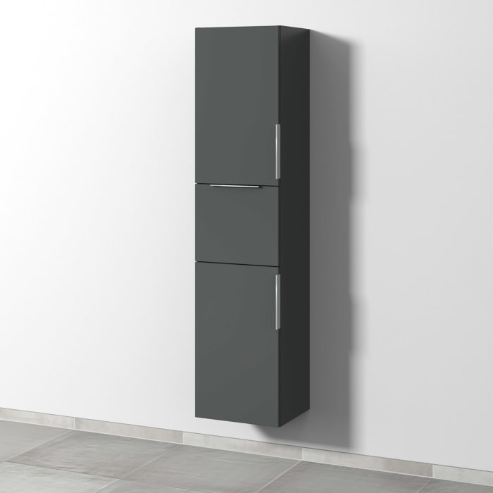 Sanipa 3way Hochschrank 40 cm, 2 Türen mit Türanschlag links, mit Aufsatzgriff