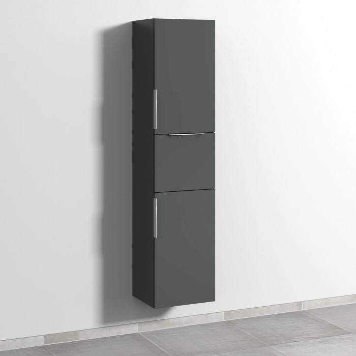 Sanipa 3way Hochschrank 40 cm, 2 Türen mit Türanschlag rechts, mit Aufsatzgriff