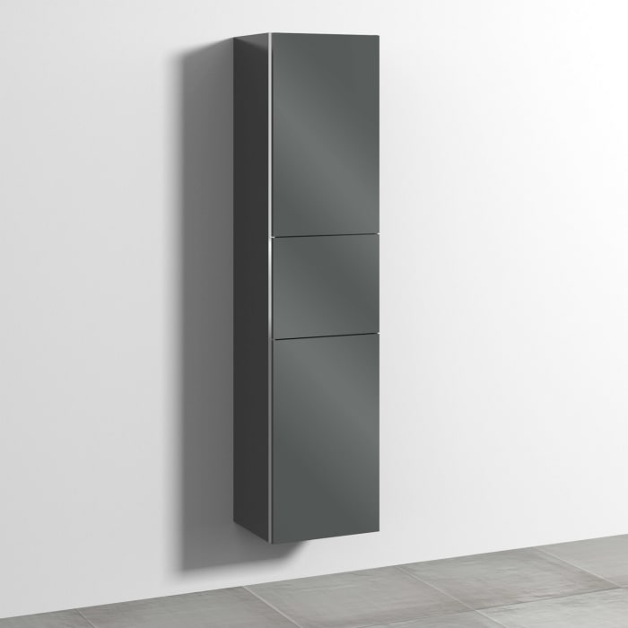 Sanipa 3way Hochschrank 40 cm, 2 Türen mit Türanschlag rechts, mit Stangengriff 0100