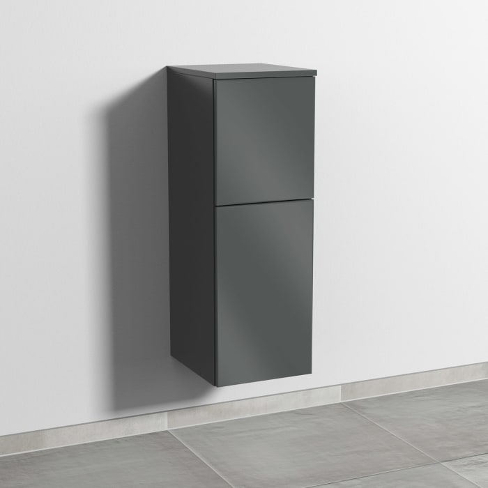 Sanipa 3way Mittelschrank 30 cm, 1 Tür mit Anschlag rechts, 1 Auszug, Push to open