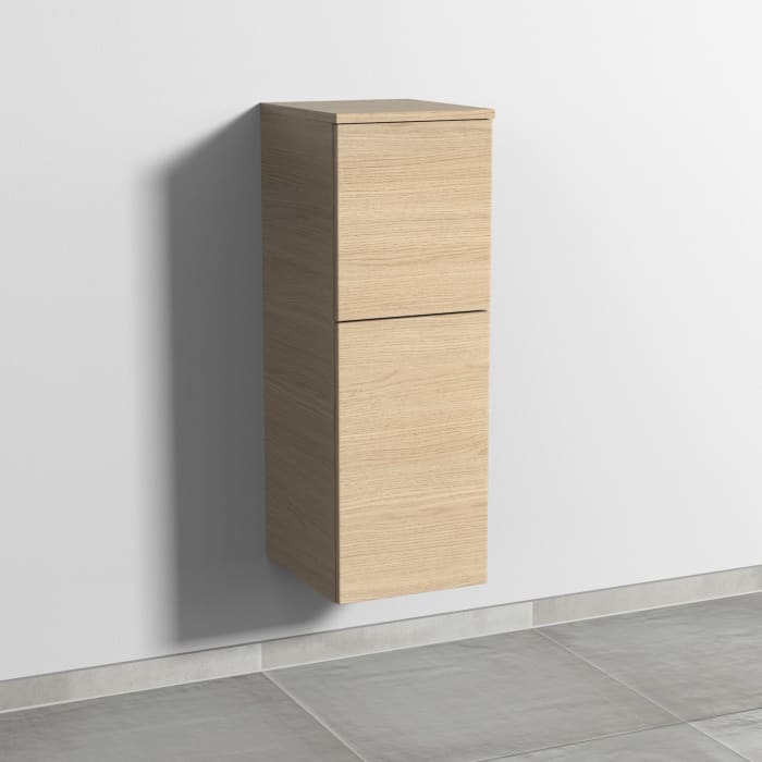 Sanipa 3way Mittelschrank 30 cm, 1 Tür mit Anschlag rechts, 1 Auszug, Push to open