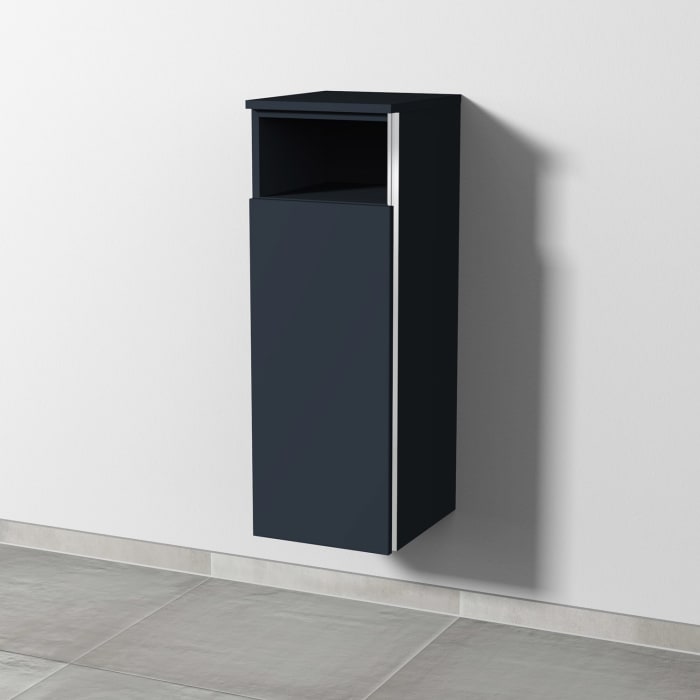 Sanipa 3way Mittelschrank 30 cm, 1 Tür mit Anschlag links, 1 offenes Fach, mit Griff-Leiste