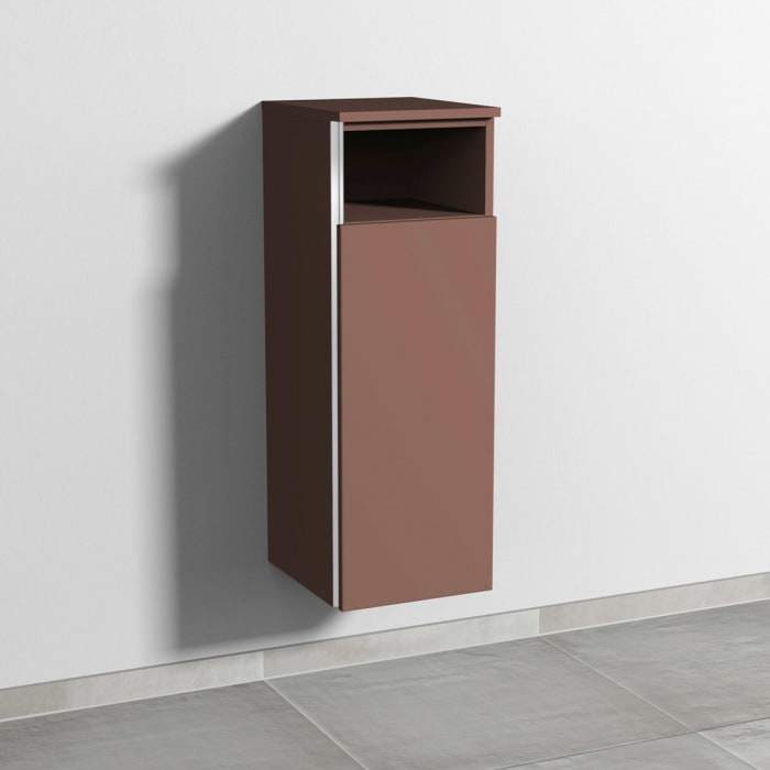 Sanipa 3way Mittelschrank 30 cm, 1 Tür mit Anschlag rechts, 1 offenes Fach, mit Griff-Leiste