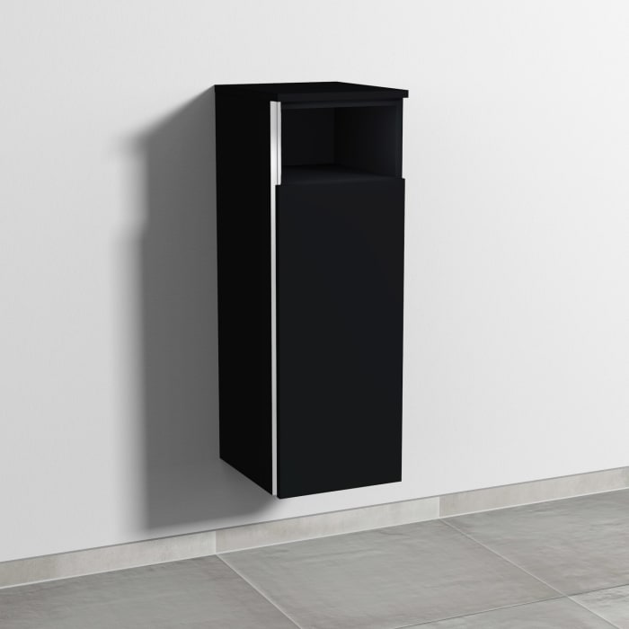 Sanipa 3way Mittelschrank 30 cm, 1 Tür mit Anschlag rechts, 1 offenes Fach, mit Griff-Leiste