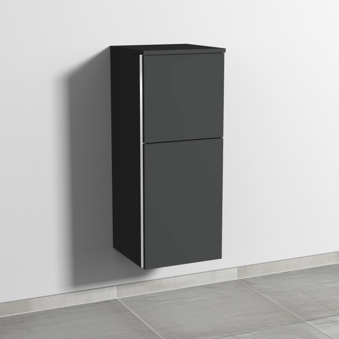 Sanipa 3way Mittelschrank 35 cm, 1 Tür mit Anschlag rechts, 1 Auszug, mit Griff-Leiste