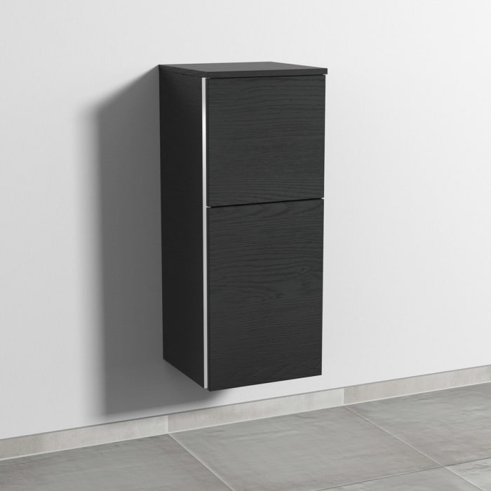 Sanipa 3way Mittelschrank 35 cm, 1 Tür mit Anschlag rechts, 1 Auszug, mit Griff-Leiste