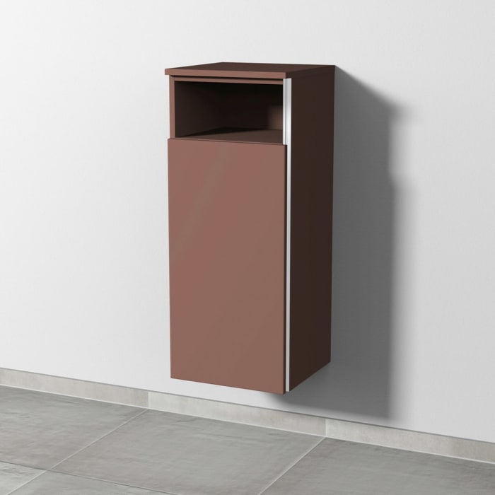 Sanipa 3way Mittelschrank 35 cm, 1 Tür mit Anschlag links, 1 offenes Fach, mit Griff-Leiste