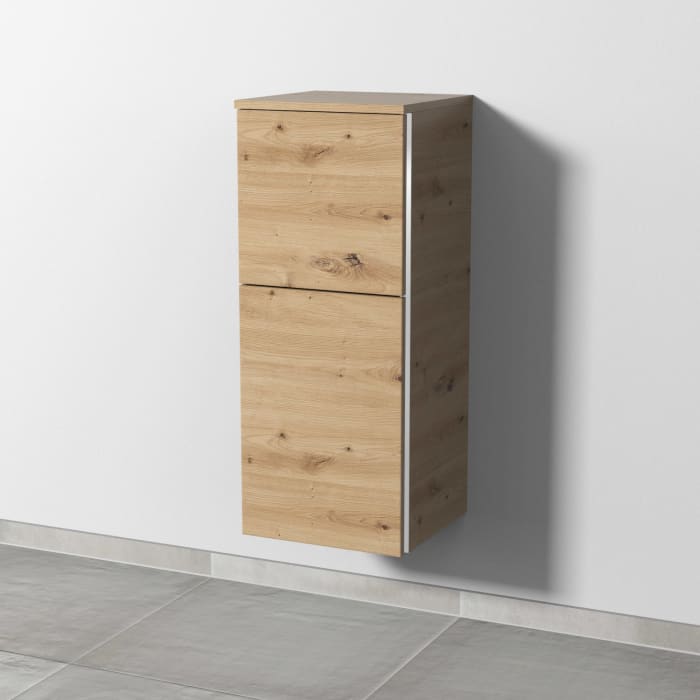 Sanipa 3way Mittelschrank 35 cm, 1 Tür mit Anschlag links, 1 Auszug, mit Griff-Leiste