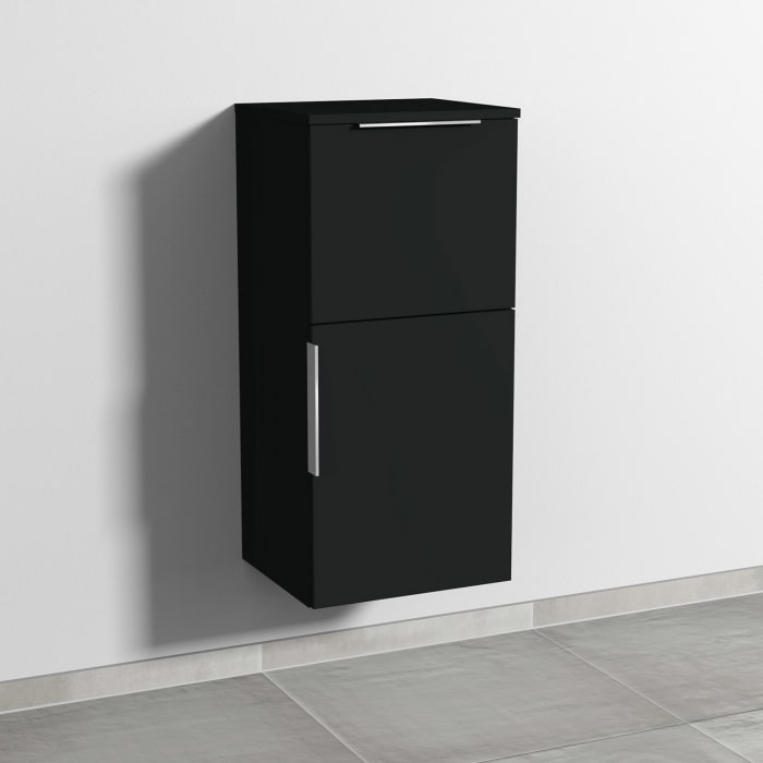 Sanipa 3way Mittelschrank 40 cm, 1 Auszug, 1 Tür mit Anschlag rechts, mit Aufsatz-Griff