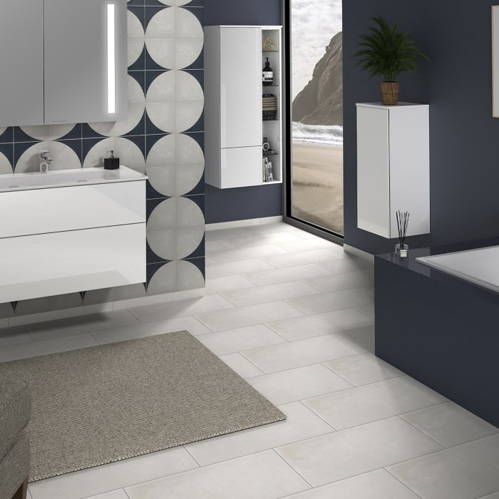 Sanipa 3way Mittelschrank 40 cm, 1 Tür mit Anschlag links, Push to open