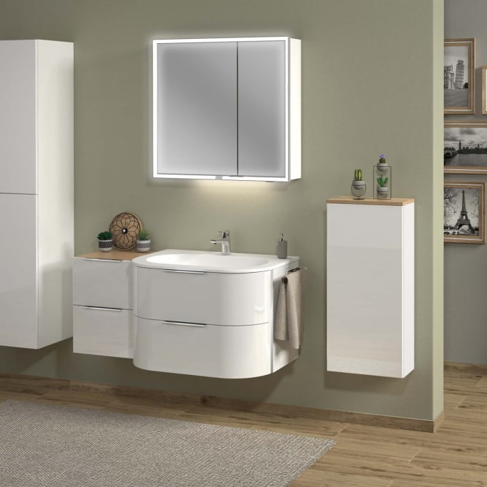 Sanipa 3way Mittelschrank 40 cm, 1 Tür mit Anschlag links, mit Push to open