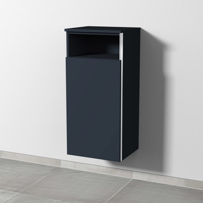 Sanipa 3way Mittelschrank 40 cm, 1 Tür mit Anschlag links, 1 offenes Fach, mit Griff-Leiste