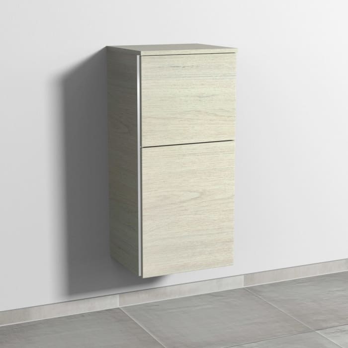 Sanipa 3way Mittelschrank 40 cm, 1 Tür mit Anschlag rechts, 1 Auszug, mit Griff-Leiste