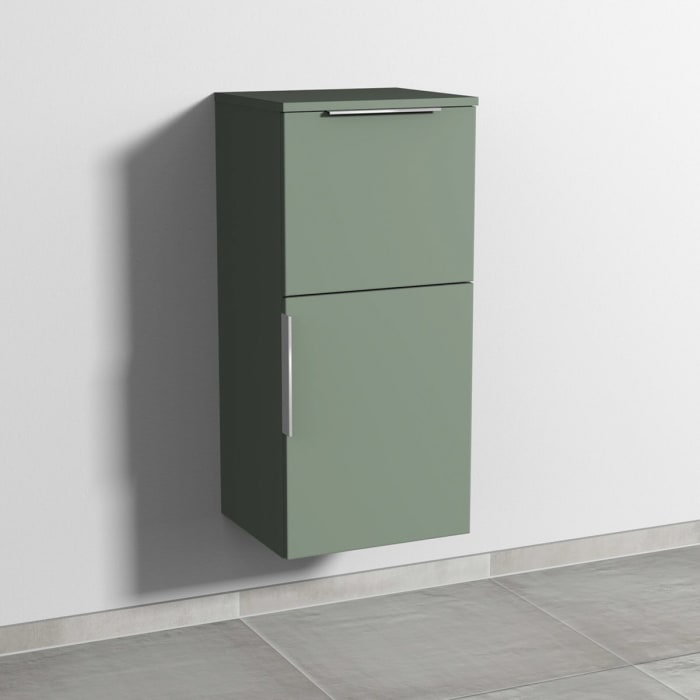 Sanipa 3way Mittelschrank 40 cm, 1 Auszug, 1 Tür mit Anschlag rechts, mit Aufsatz-Griff