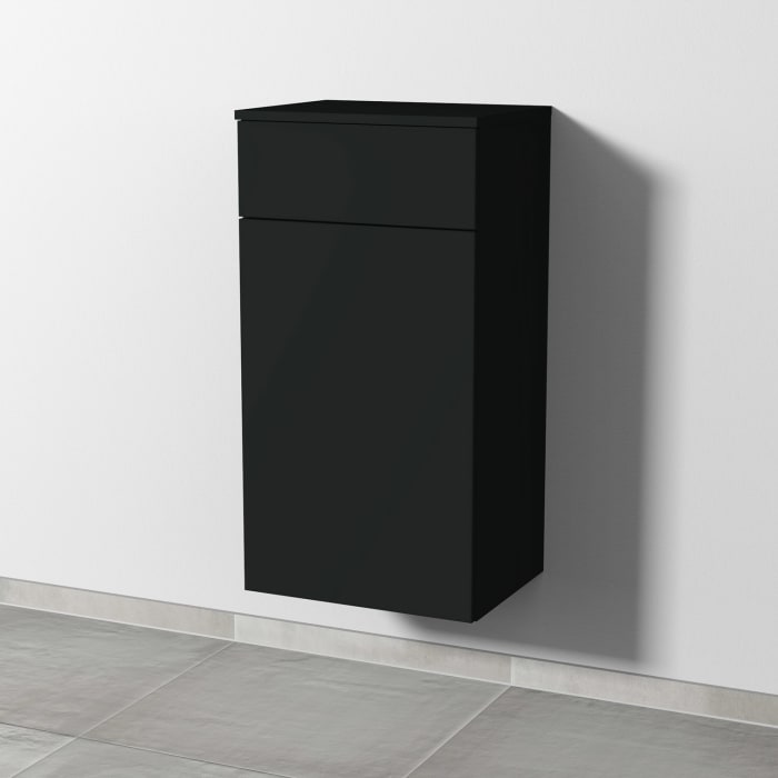 Sanipa 3way Mittelschrank 45 cm, 1 Auszug, 1 Wäschekorbklappe, mit Push to open