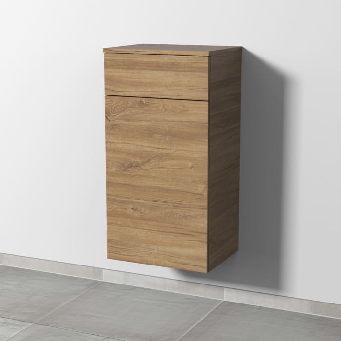 Sanipa 3way Mittelschrank 45 cm, 1 Auszug, 1 Wäschekorbklappe, mit Push to open