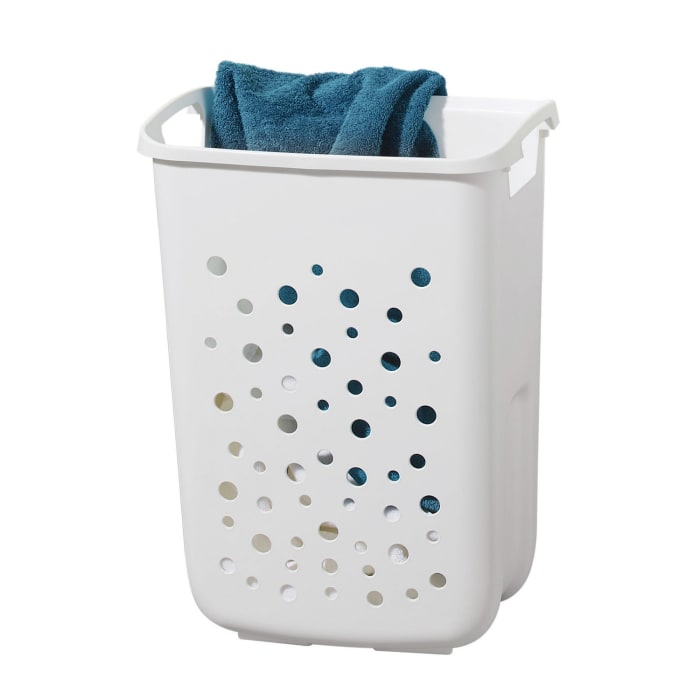 Sanipa 3way Stauraumschrank 45 cm, 1 Wäschekorbklappe, 1 Tür mit Türanschlag rechts, mit Stangengriff