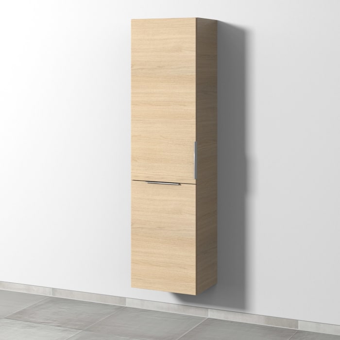 Sanipa 3way Stauraumschrank 45 cm, 1 Wäschekorbklappe, 1 Tür mit Türanschlag links, mit Aufsatzgriff