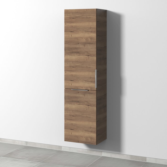 Sanipa 3way Stauraumschrank 45 cm, 1 Wäschekorbklappe, 1 Tür mit Türanschlag links, mit Aufsatzgriff
