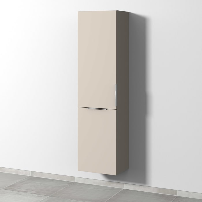 Sanipa 3way Stauraumschrank 45 cm, 1 Wäschekorbklappe, 1 Tür mit Türanschlag links, mit Aufsatzgriff