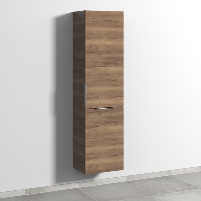 Sanipa 3way Stauraumschrank 45 cm, 1 Wäschekorbklappe, 1 Tür mit Türanschlag rechts, mit Aufsatzgriff