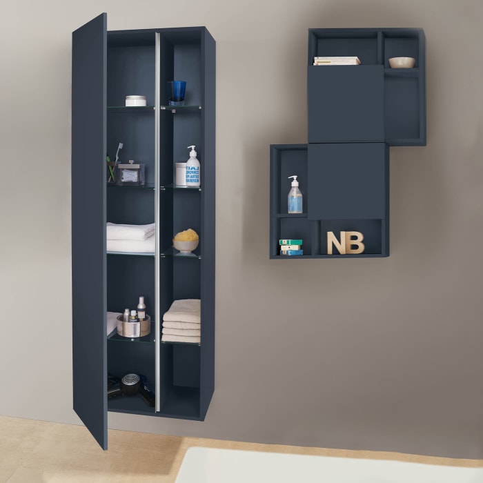 Sanipa 3way Stauraumschrank 60 cm, 1 offenes Fach rechts, 1 Tür mit Türanschlag links