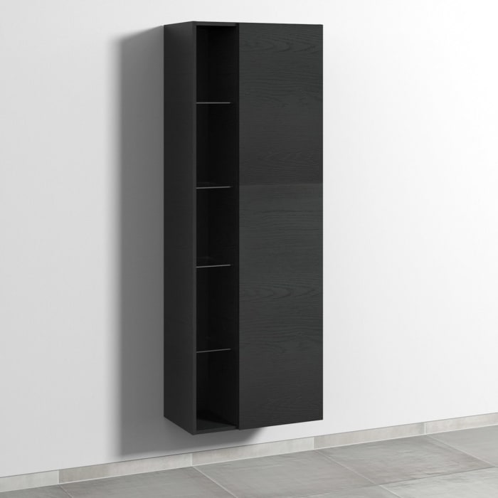 Sanipa 3way Stauraumschrank 60 cm, 1 offenes Fach links, 1 Tür mit Türanschlag rechts, mit Push to open