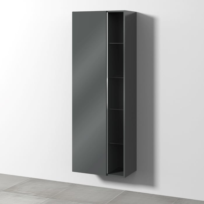 Sanipa 3way Stauraumschrank 60 cm, 1 offenes Fach rechts, 1 Tür mit Türanschlag links, mit Stangengriff