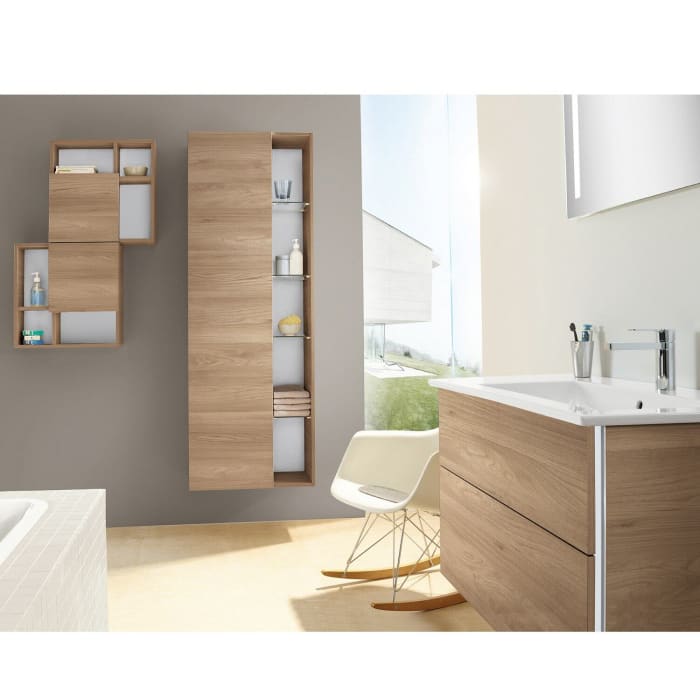 Sanipa 3way Stauraumschrank 60 cm, 1 offenes Fach rechts, 1 Tür mit Türanschlag links, mit Stangengriff