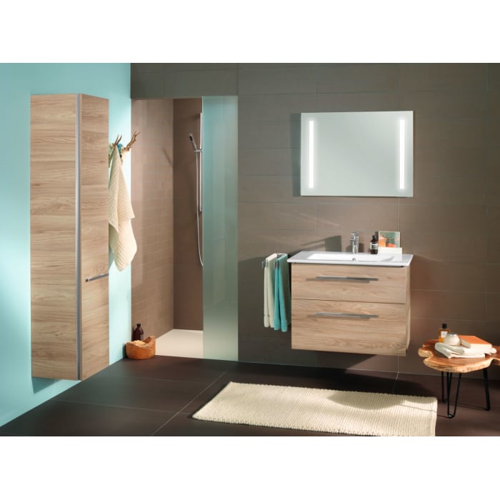 Sanipa 3way Stauraumschrank 60 cm, 1 offenes Fach rechts, 1 Tür mit Türanschlag links, mit Stangengriff