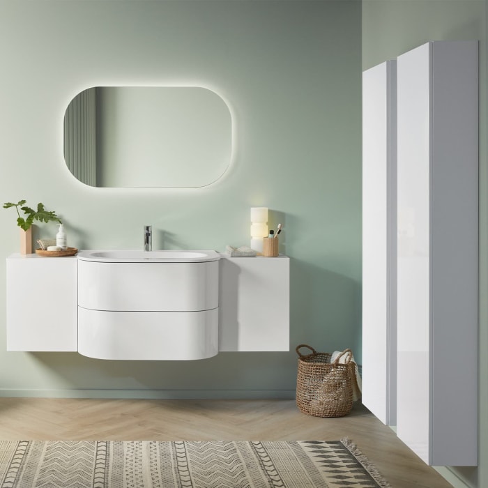 Sanipa 3way Hochschrank 30 cm tiefenreduziert, 1 Tür Anschlag links, Push to open