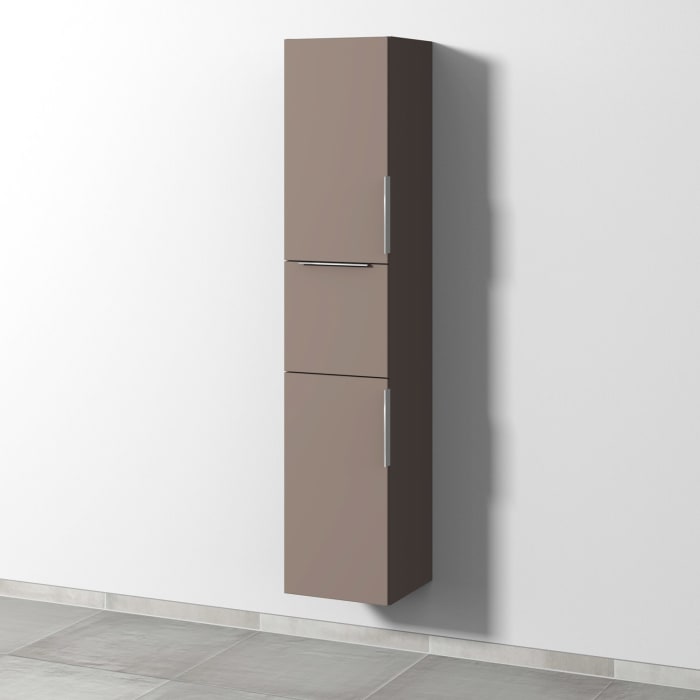 Sanipa 3way Hochschrank 35 cm, 1 Auszug, 2 Türen Anschlag links, mit Aufsatzgriff