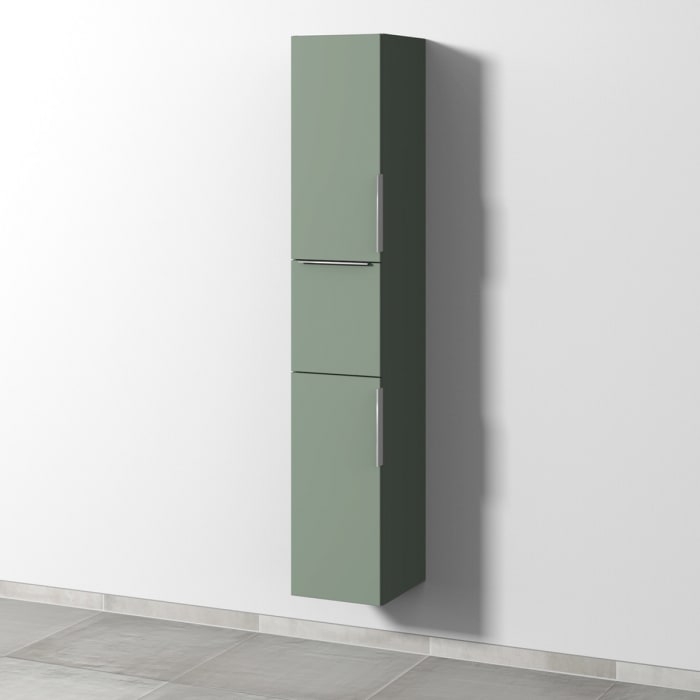 Sanipa 3way Hochschrank 30 cm, 1 Auszug, 2 Türen Anschlag links, mit Aufsatzgriff