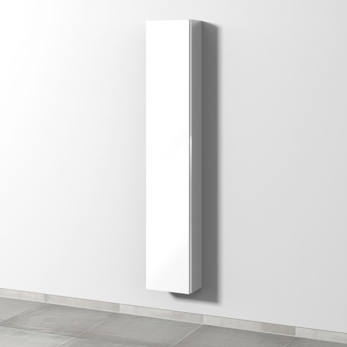 Sanipa 3way Hochschrank 30 cm tiefenreduziert, 1 Tür Anschlag links, mit Griffleiste