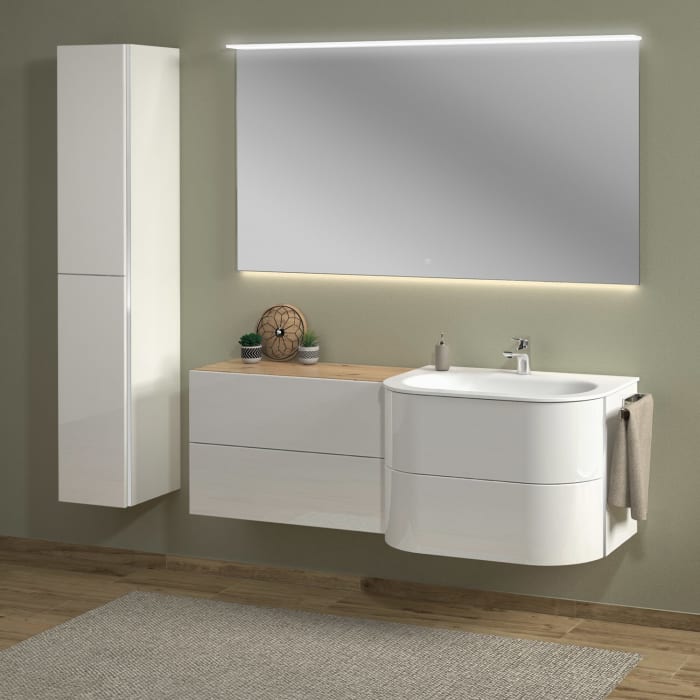 Sanipa 3way Hochschrank 35 cm, 2 Türen Anschlag links, mit Griffleiste