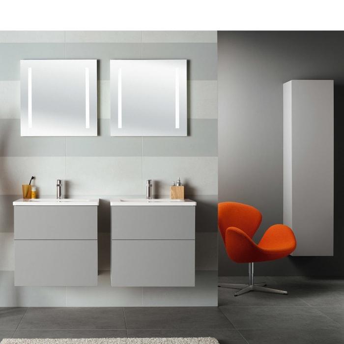 Sanipa 3way Hochschrank 35 cm tiefenreduziert, 1 Tür Anschlag links, Push to open