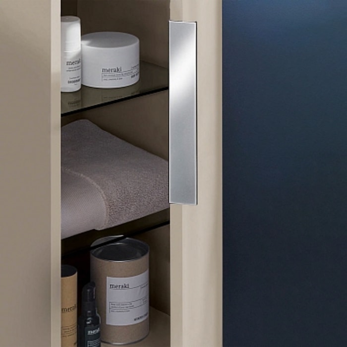 Sanipa 3way Hochschrank 35 cm, 1 Auszug, 2 Türen Anschlag rechts, mit Aufsatzgriff