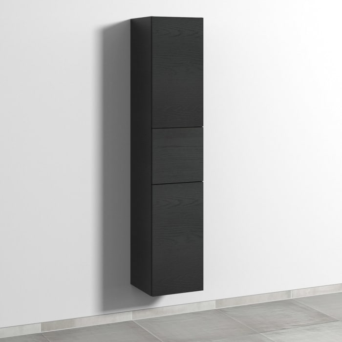 Sanipa 3way Hochschrank 35 cm, 1 Auszug, 2 Türen Anschlag rechts, Push to open