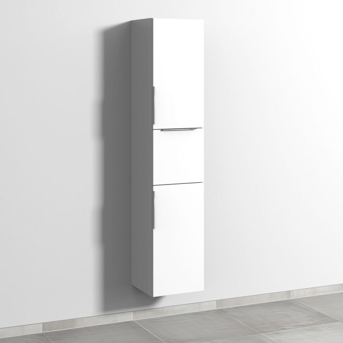 Sanipa 3way Hochschrank 35 cm, 1 Auszug, 2 Türen Anschlag rechts, mit Aufsatzgriff