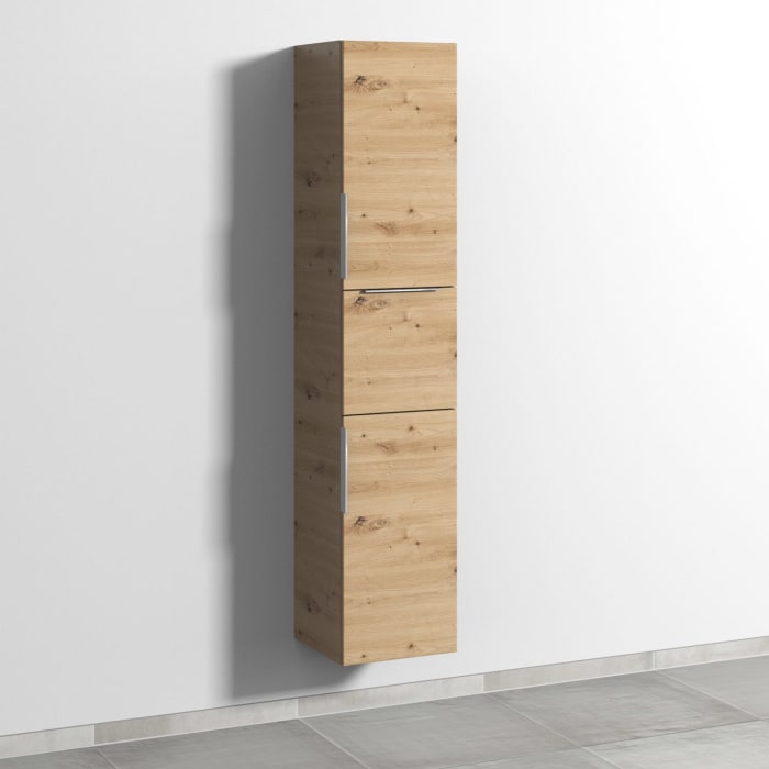 Sanipa 3way Hochschrank 35 cm, 1 Auszug, 2 Türen Anschlag rechts, mit Aufsatzgriff