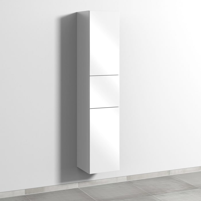 Sanipa 3way Hochschrank 35 cm, 1 Auszug, 2 Türen Anschlag rechts, Push to open