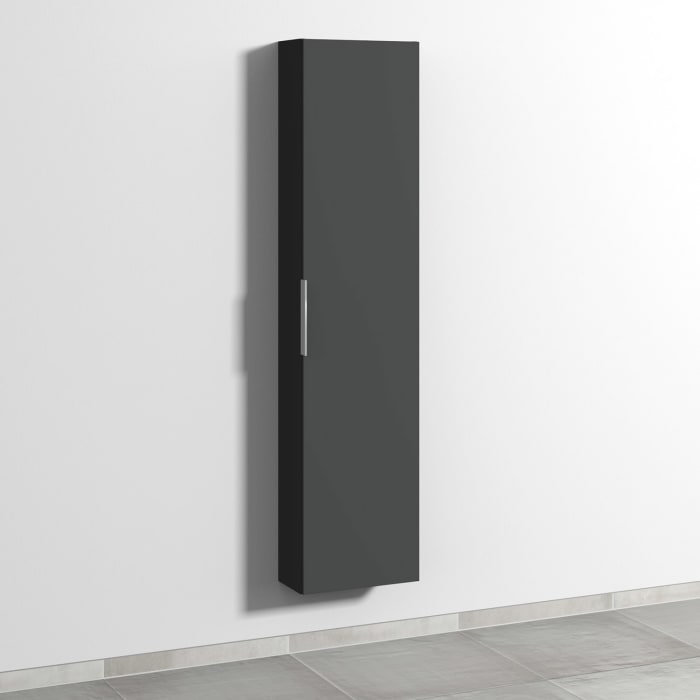 Sanipa 3way Hochschrank 40 cm tiefenreduziert, 1 Tür Anschlag rechts, mit Aufsatzgriff