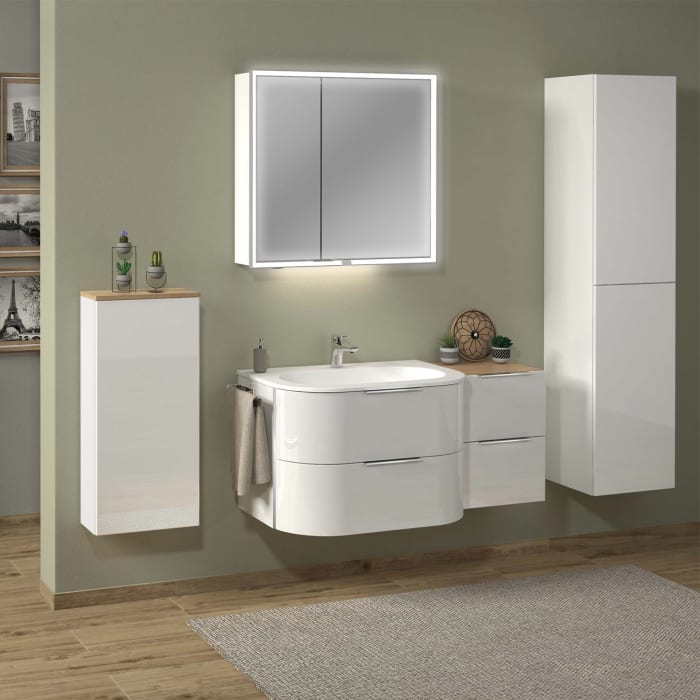 Sanipa 3way Hochschrank 40 cm, 2 Türen mit Türanschlag rechts, mit Push to open