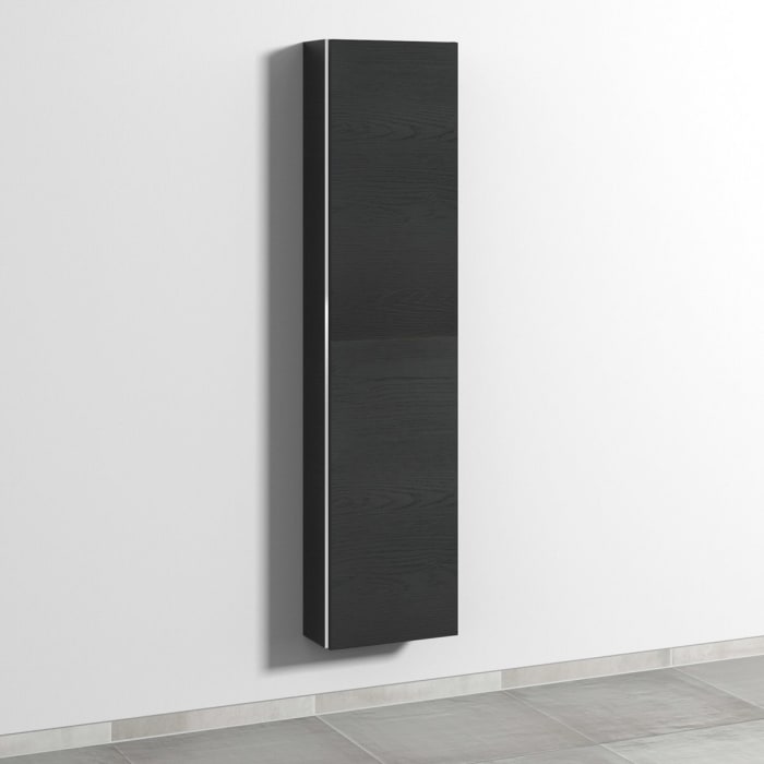 Sanipa 3way Hochschrank 40 cm tiefenreduziert, 1 Tür Anschlag rechts, mit Griffleiste