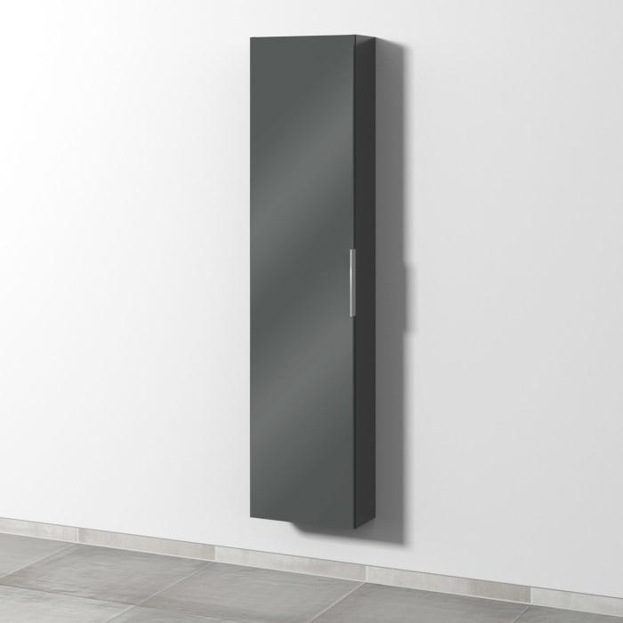 Sanipa 3way Hochschrank 40 cm tiefenreduziert, 1 Tür Anschlag links, mit Aufsatzgriff