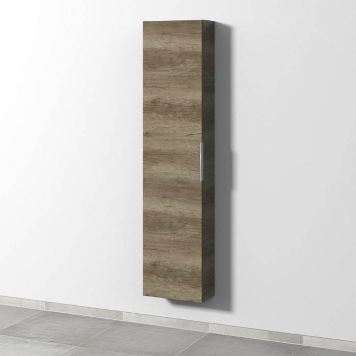 Sanipa 3way Hochschrank 40 cm tiefenreduziert, 1 Tür Anschlag links, mit Aufsatzgriff